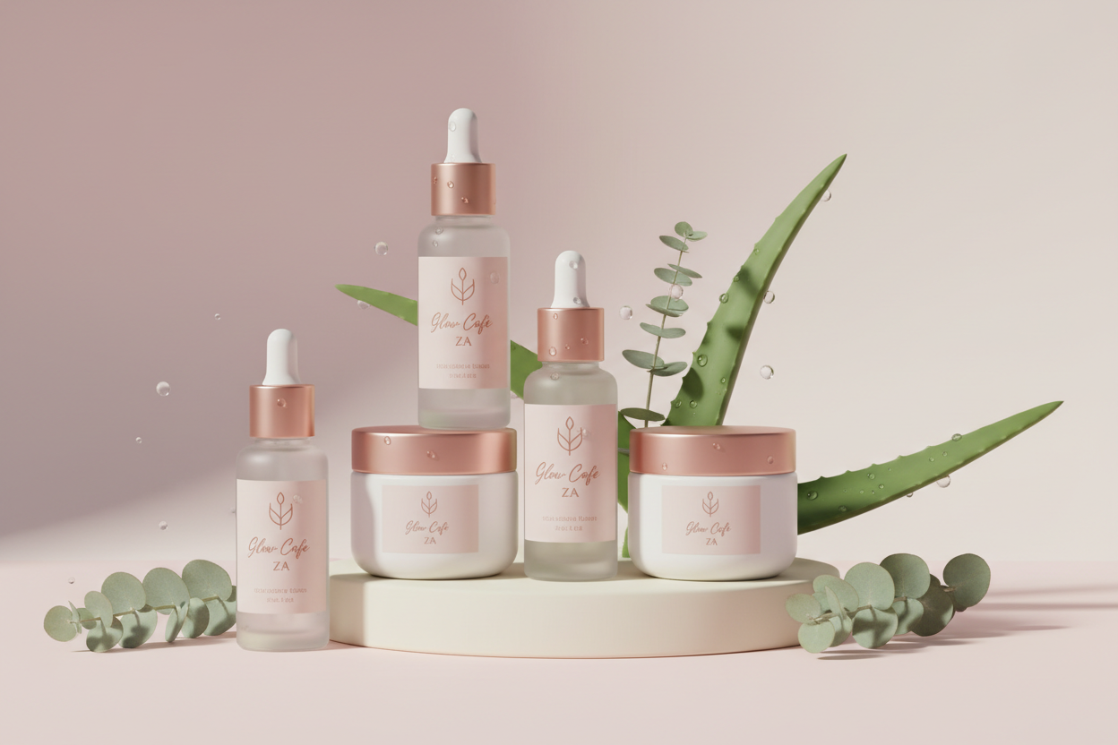 Glow Cafe ZA Branded Product Showcase